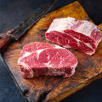 Raw,Dry,Aged,Angus,Rib-eye,Beef,Steaks,Offered,As,Close-up