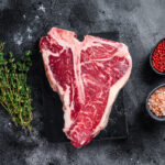 Dry-aged,Raw,T-bone,Or,Porterhouse,Beef,Meat,Steak,With,Herbs