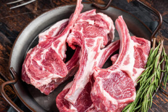 Raw,Lamb,Mutton,Chop,Steaks,,Fresh,Meat,Cutlets,On,Butcher