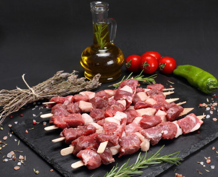 Lamb,Shish,With,Chopped,Meat,And,Fat