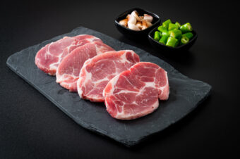 Fresh,Pork,Neck,Raw,Or,Collar,Pork,On,Board,With