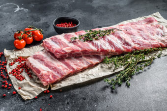 Fresh,Raw,Lamb,Spare,Ribs,With,Spices,And,Herbs.,Black